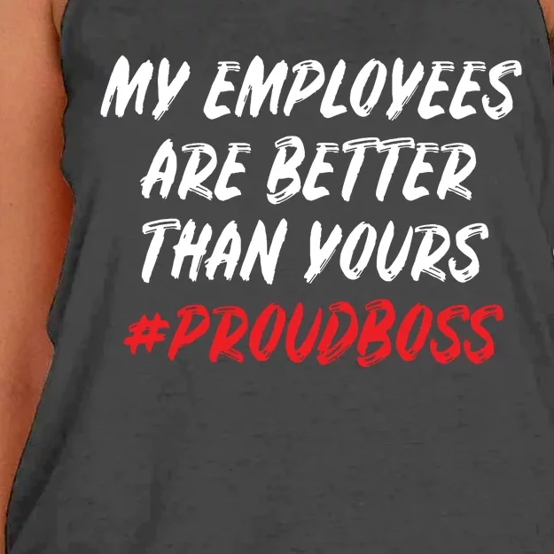 Boss Day Employee Appreciation Office Gift Women Women's Knotted Racerback Tank