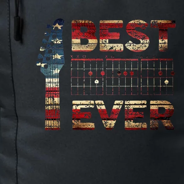 Best Dad Ever Guitar Chords Guitarist Father DAD US Flag Daily Commute Backpack