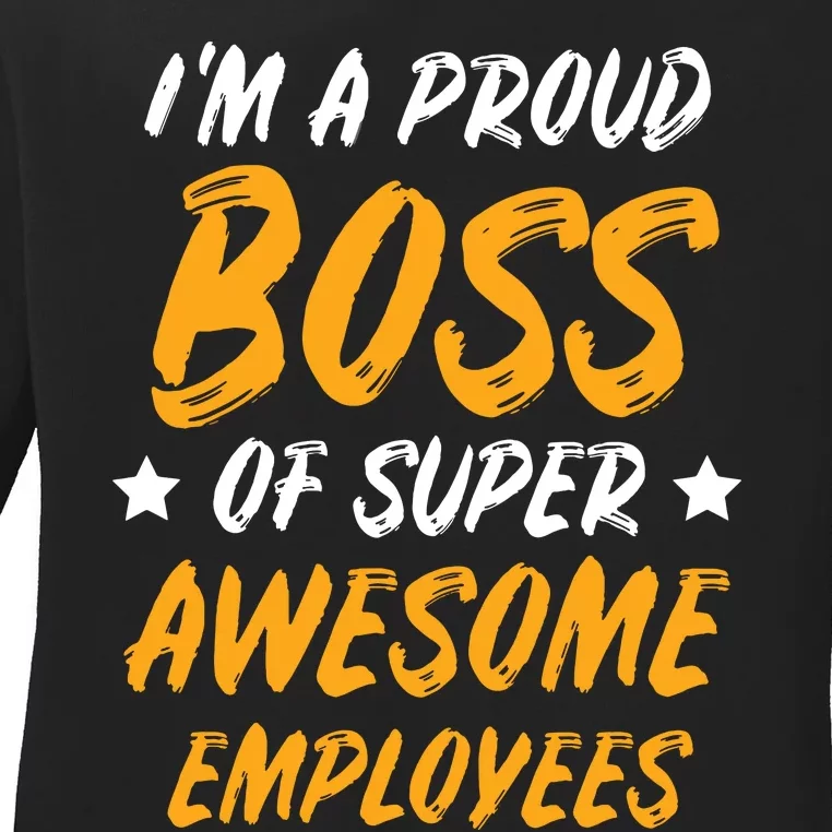 Boss Day Employee Appreciation Office Gift Women Ladies Long Sleeve Shirt