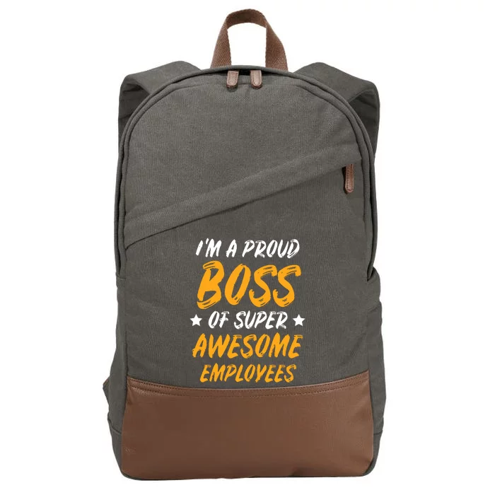 Boss Day Employee Appreciation Office Gift Women Cotton Canvas Backpack