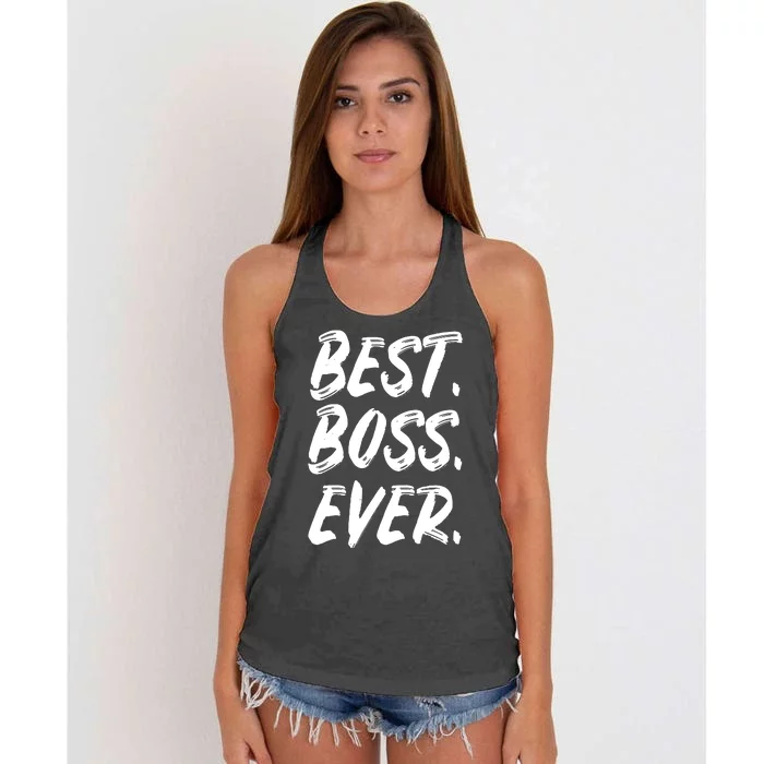 Boss Day Employee Appreciation Office Gift Women Women's Knotted Racerback Tank