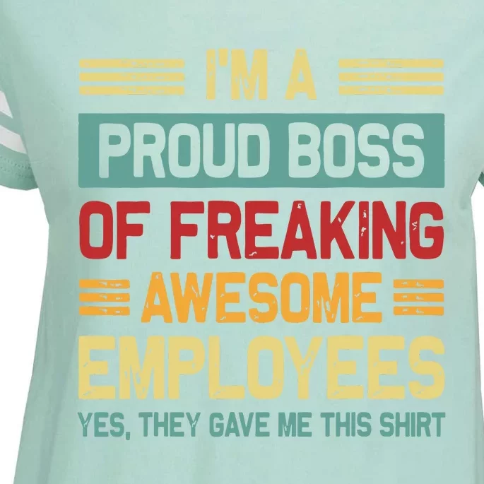 Boss Day Employee Appreciation Office Women Funny Boss Enza Ladies Jersey Football T-Shirt