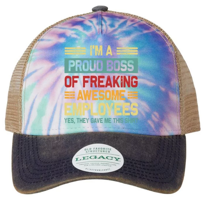 Boss Day Employee Appreciation Office Women Funny Boss Legacy Tie Dye Trucker Hat