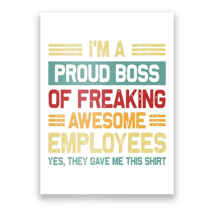 Boss Day Employee Appreciation Office Women Funny Boss Poster