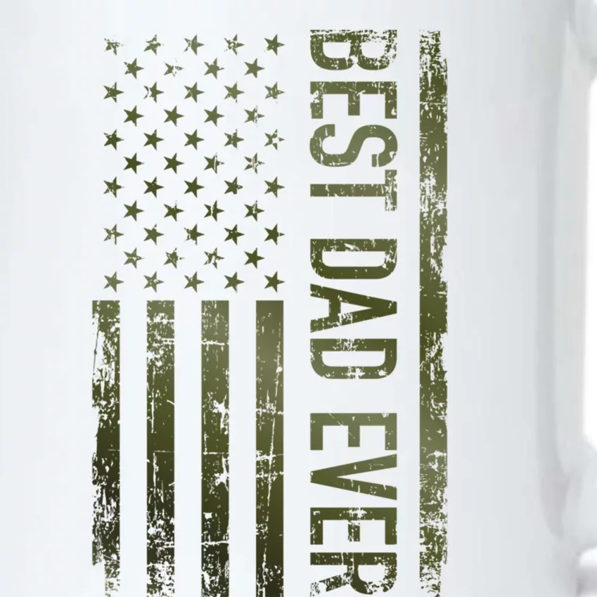 Best Dad Ever American Military Camouflage Flag Gift Father Gift Black Color Changing Mug