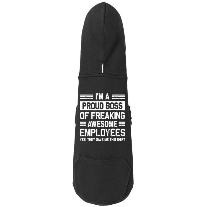 Boss Day Employee Appreciation Office Women Funny Boss Doggie 3-End Fleece Hoodie