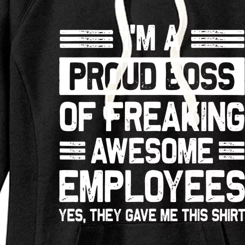 Boss Day Employee Appreciation Office Women Funny Boss Women's Fleece Hoodie