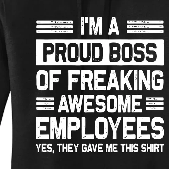 Boss Day Employee Appreciation Office Women Funny Boss Women's Pullover Hoodie