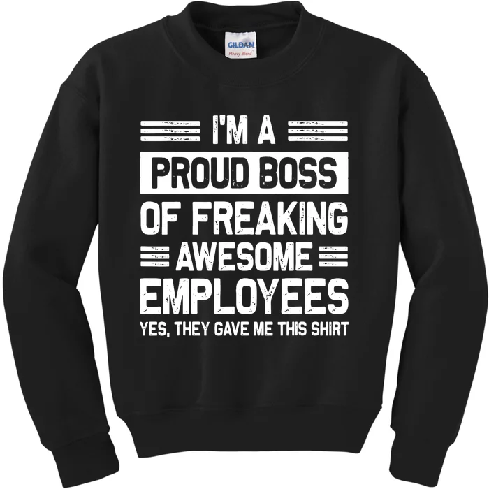 Boss Day Employee Appreciation Office Women Funny Boss Kids Sweatshirt