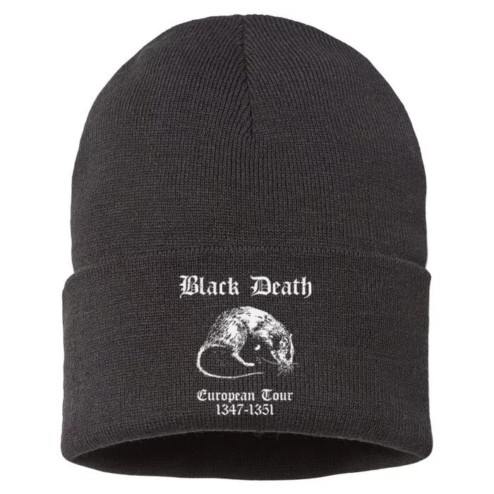 Black Death European 1347 1351 Apparel Sustainable Knit Beanie