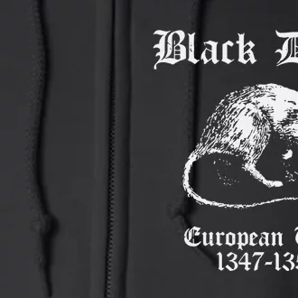 Black Death European 1347 1351 Apparel Full Zip Hoodie