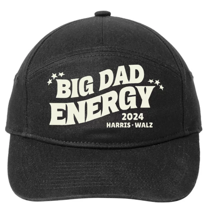 Big Dad Energy Tim Walz Waltz 2024 7-Panel Snapback Hat