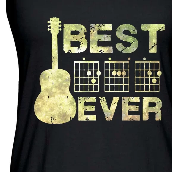 Best Dad Ever Guitar Chords Guitarist Father Father's day Ladies Essential Flowy Tank