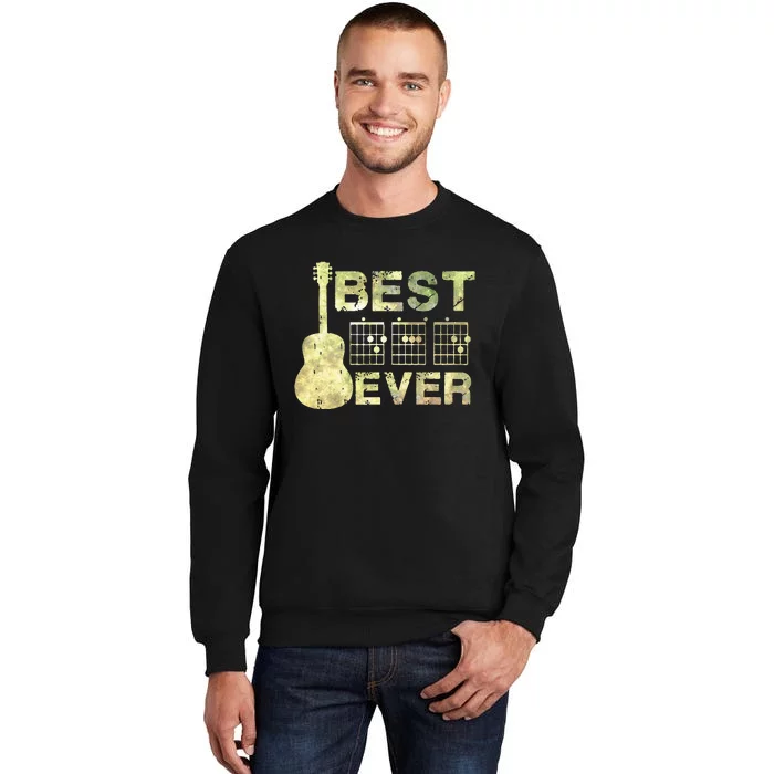 Best Dad Ever Guitar Chords Guitarist Father Father's day Tall Sweatshirt