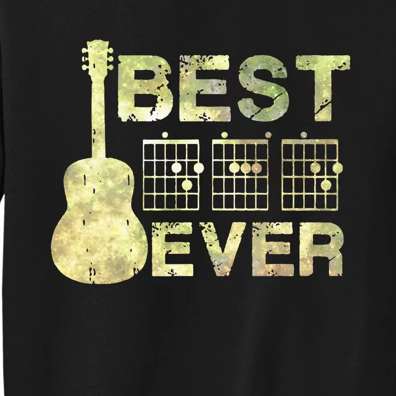 Best Dad Ever Guitar Chords Guitarist Father Father's day Tall Sweatshirt