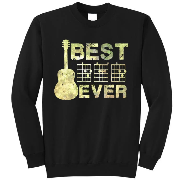 Best Dad Ever Guitar Chords Guitarist Father Father's day Tall Sweatshirt