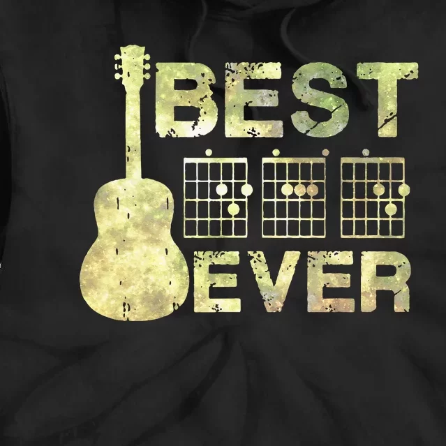 Best Dad Ever Guitar Chords Guitarist Father Father's day Tie Dye Hoodie