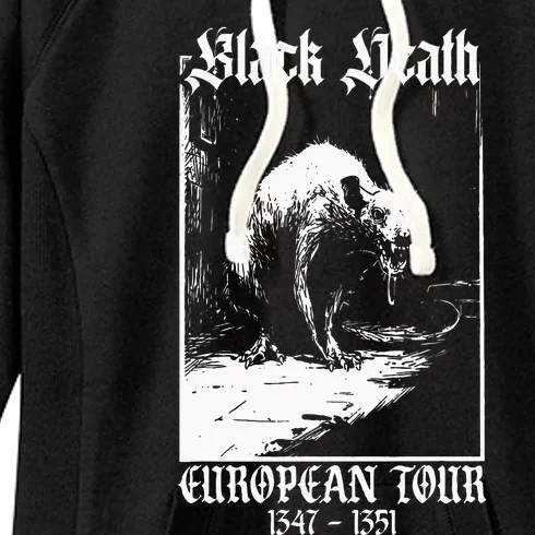 Black Death European Plague Rat Medieval History Goth Women's Fleece Hoodie