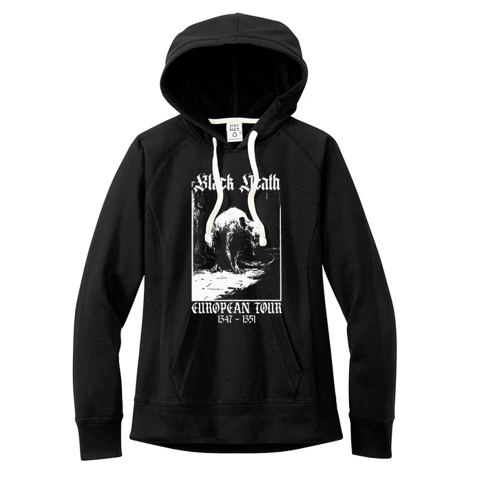 Black Death European Plague Rat Medieval History Goth Women's Fleece Hoodie