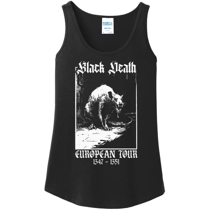 Black Death European Plague Rat Medieval History Goth Ladies Essential Tank