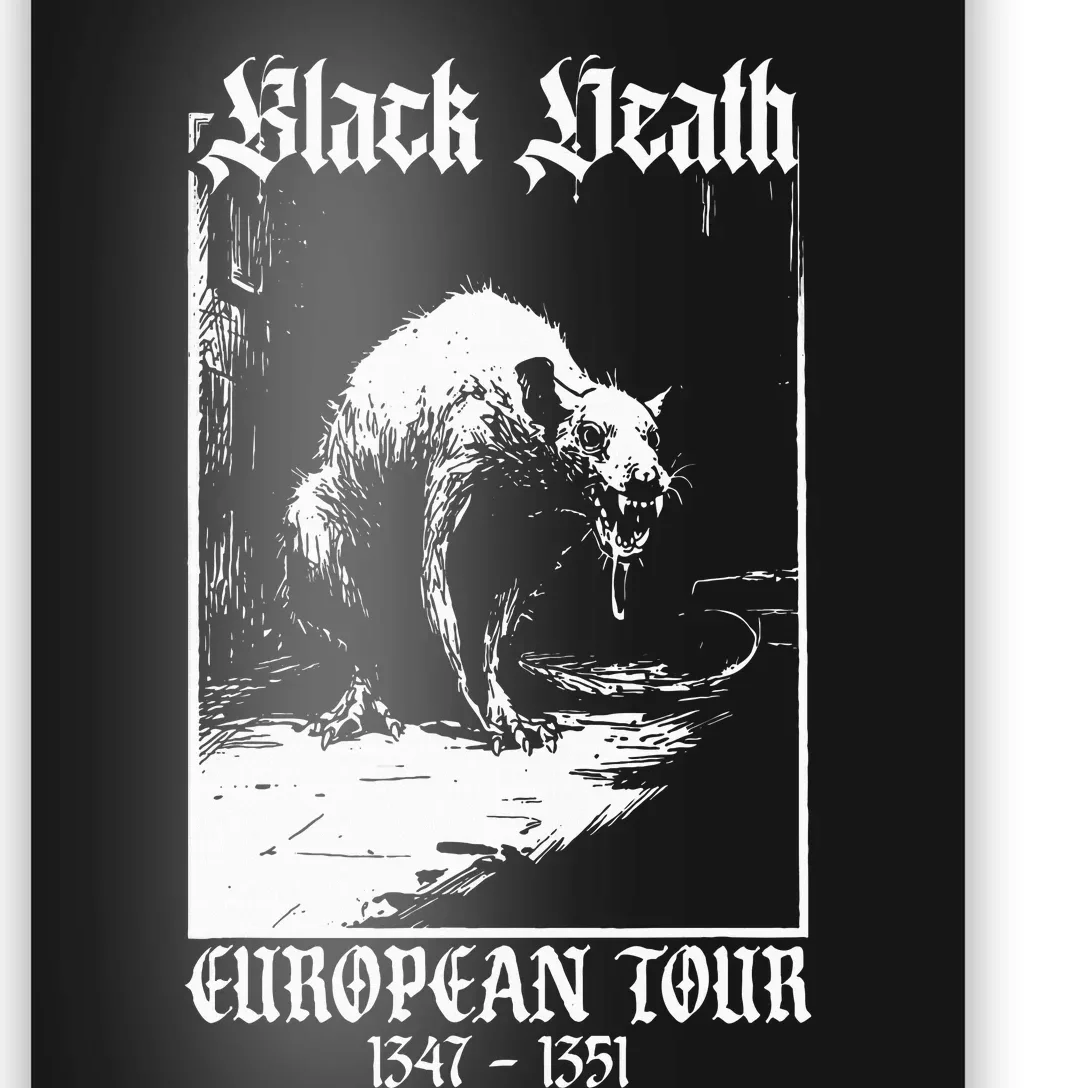 Black Death European Plague Rat Medieval History Goth Poster