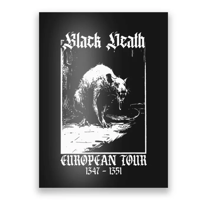 Black Death European Plague Rat Medieval History Goth Poster