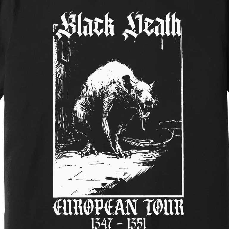 Black Death European Plague Rat Medieval History Goth Premium T-Shirt