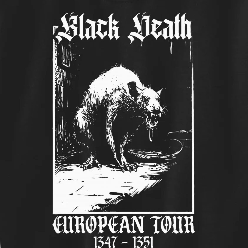 Black Death European Plague Rat Medieval History Goth Kids Sweatshirt