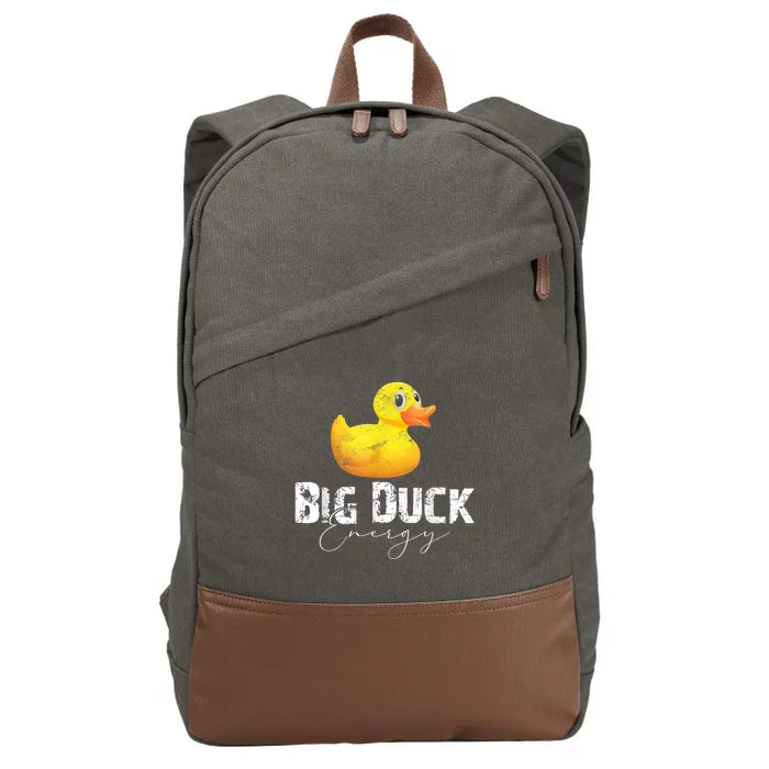 Big Duck Energy Yellow Rubber Duck Lover Cotton Canvas Backpack