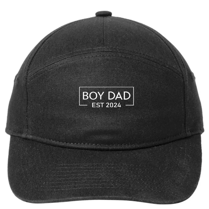 Boy Dad Est. 2024 Logo Dad 2024 Loading New Dad Of Boy 2024 7-Panel Snapback Hat