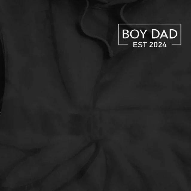 Boy Dad Est. 2024 Logo Dad 2024 Loading New Dad Of Boy 2024 Tie Dye Hoodie