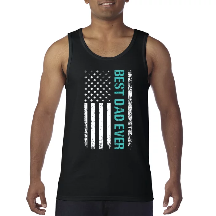 Best Dad Ever USA Flag Dad Gifts Tank Top