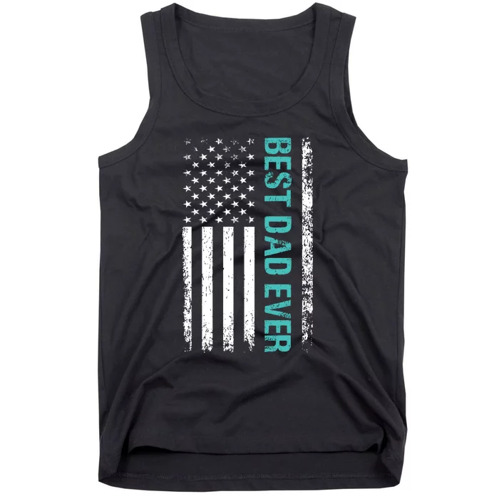 Best Dad Ever USA Flag Dad Gifts Tank Top