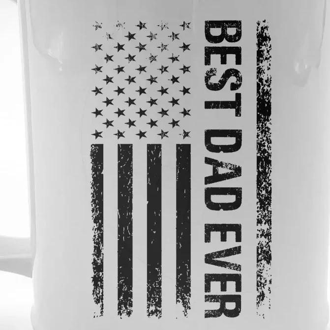 Best Dad Ever USA Flag Dad Gifts Front & Back Beer Stein