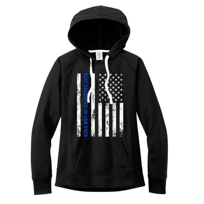 Best Daughterinlaw Ever Retro American Flag Son Gift Women's Fleece Hoodie