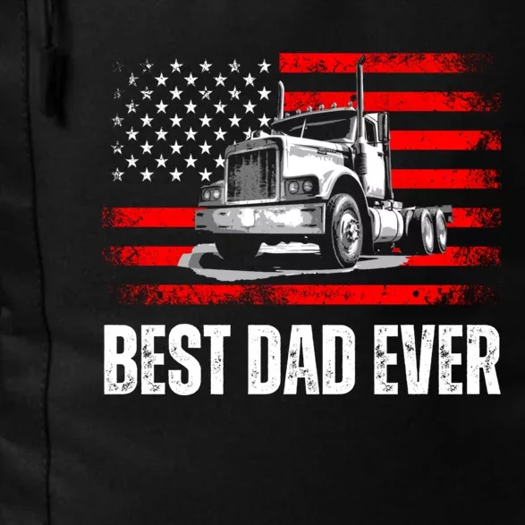 Best Dad Ever Flag Truck Dad Trucker Dad Best Trucking Dad Daily Commute Backpack