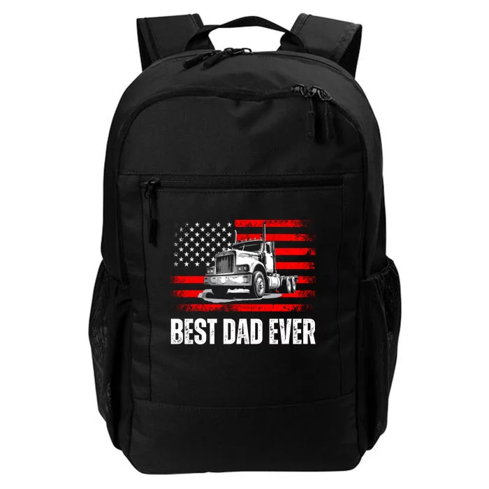 Best Dad Ever Flag Truck Dad Trucker Dad Best Trucking Dad Daily Commute Backpack