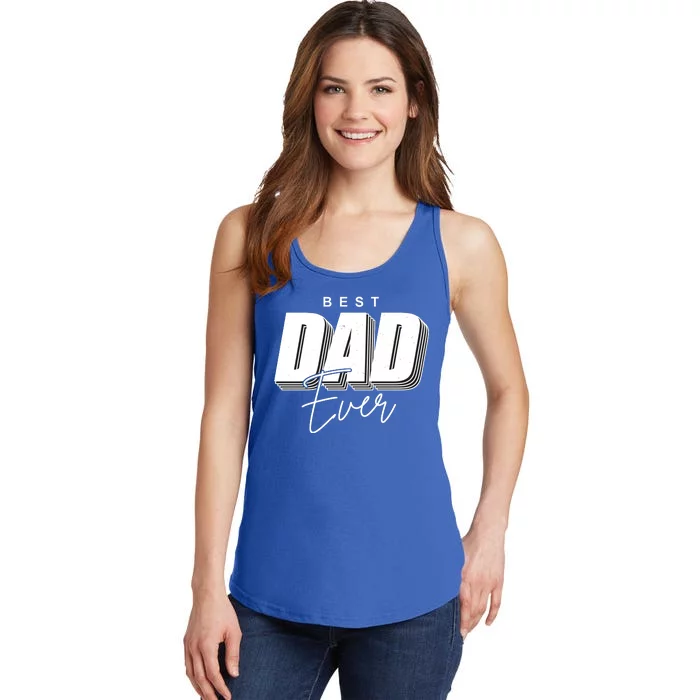 Best Dad Ever Retro Gift Ladies Essential Tank