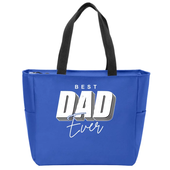 Best Dad Ever Retro Gift Zip Tote Bag