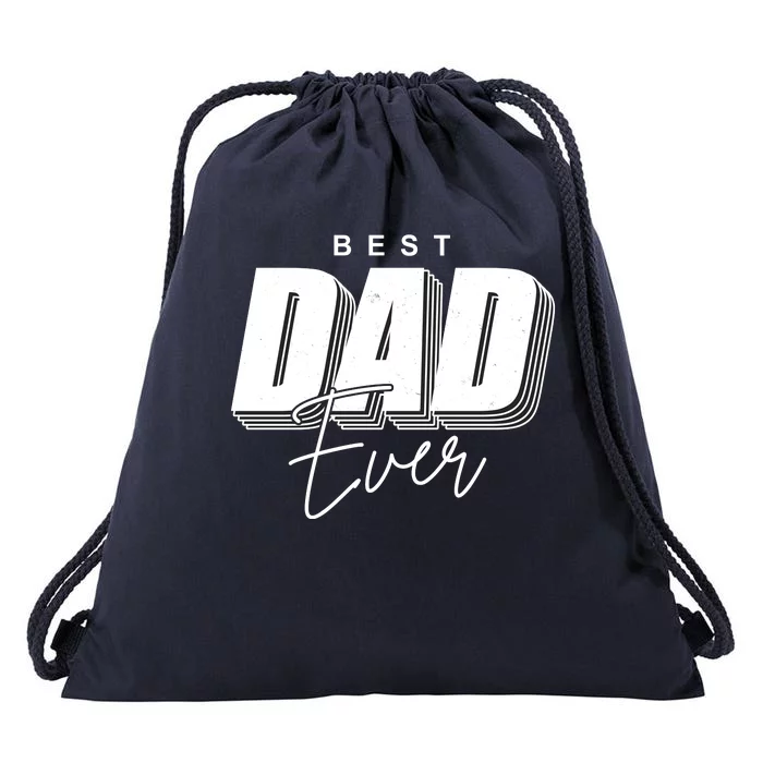 Best Dad Ever Retro Gift Drawstring Bag