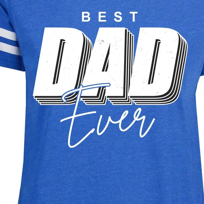 Best Dad Ever Retro Gift Enza Ladies Jersey Football T-Shirt