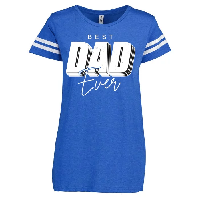 Best Dad Ever Retro Gift Enza Ladies Jersey Football T-Shirt