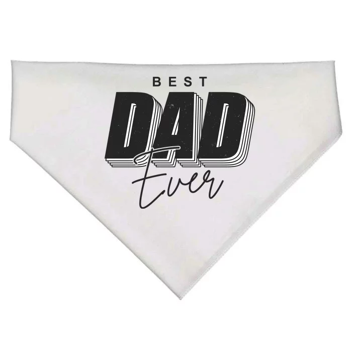 Best Dad Ever Retro Gift USA-Made Doggie Bandana