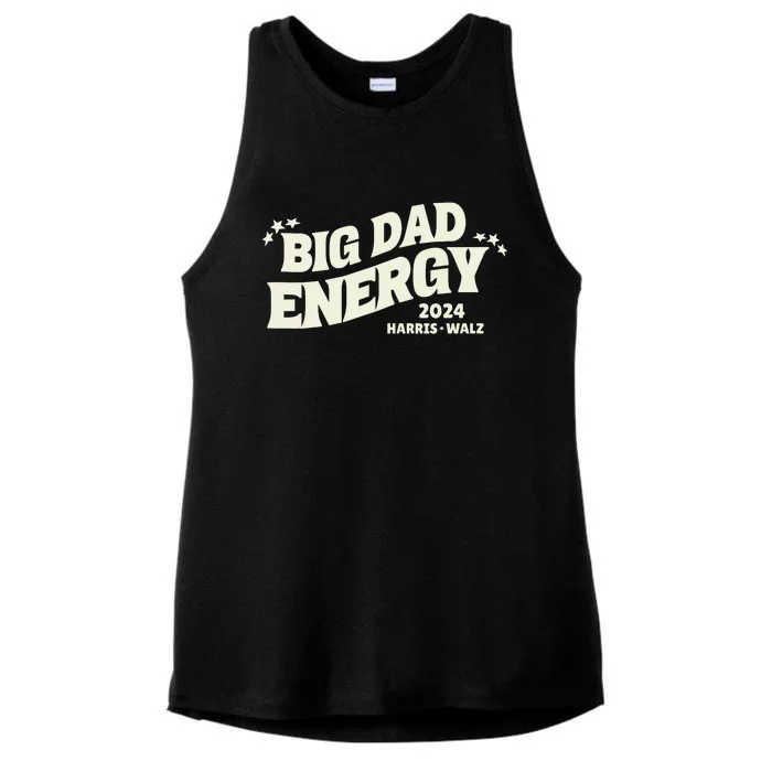 Big Dad Energy Tim Walz Waltz 2024 Ladies Tri-Blend Wicking Tank