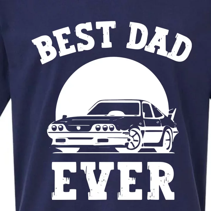 Best Dad Ever Car Lover Father Sueded Cloud Jersey T-Shirt