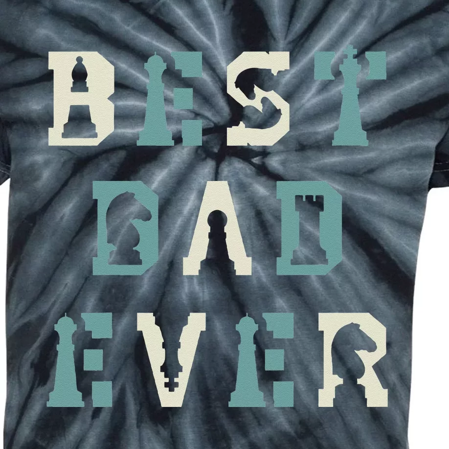 Best Dad Ever Chess Player Chess Master Fathers Day Kids Tie-Dye T-Shirt