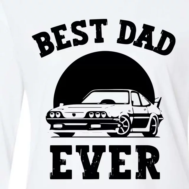 Best Dad Ever Car Lover Father Shirts Womens Cotton Relaxed Long Sleeve T-Shirt