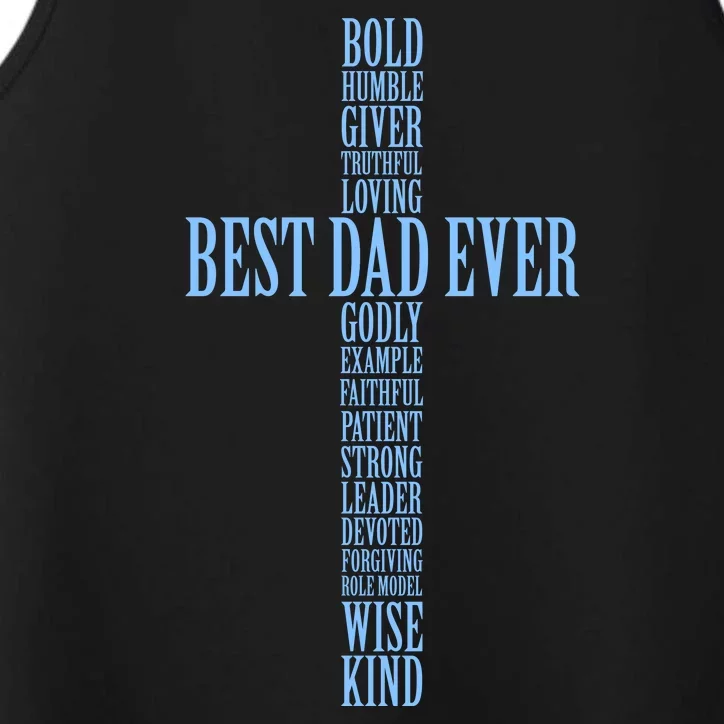 Best Dad Ever Positve Words Cross Performance Tank