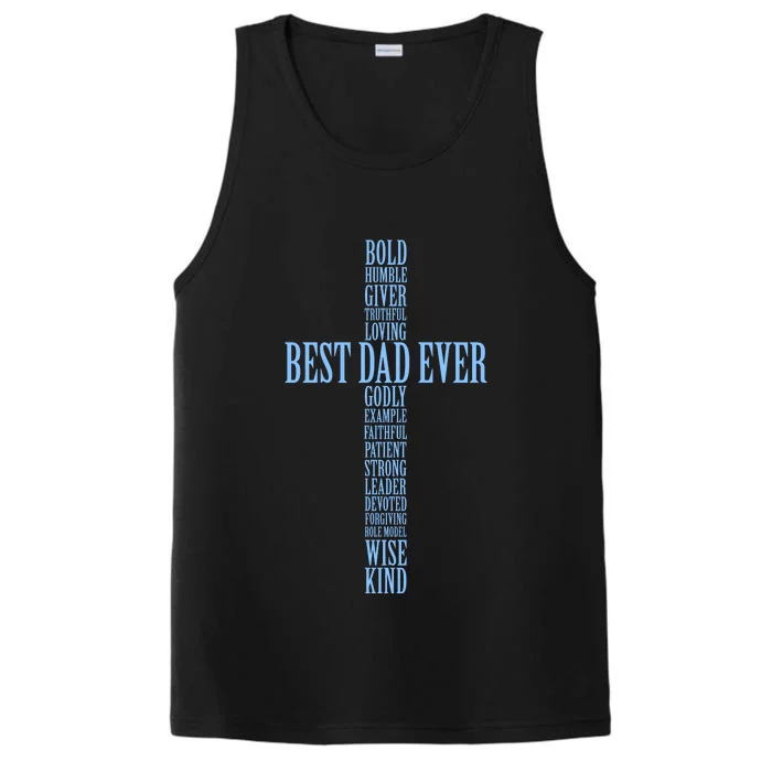 Best Dad Ever Positve Words Cross Performance Tank