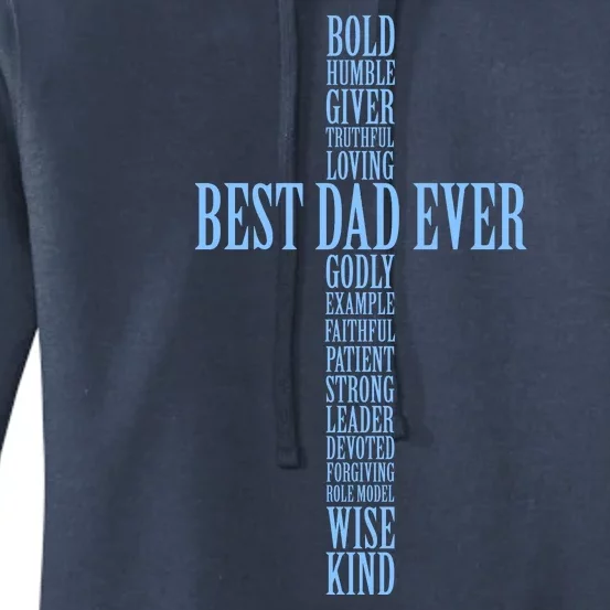 Best Dad Ever Positve Words Cross Women's Pullover Hoodie